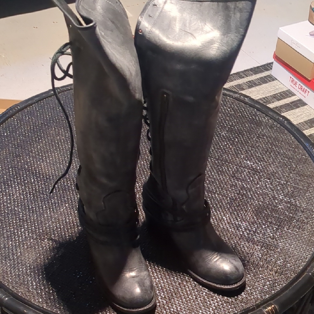 Freebird Charcoal Over the Knee Boots